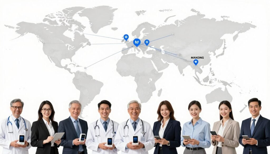 Globalna mapa sa MAIKONG distributivnom mrežom i zadovoljnim partnerima