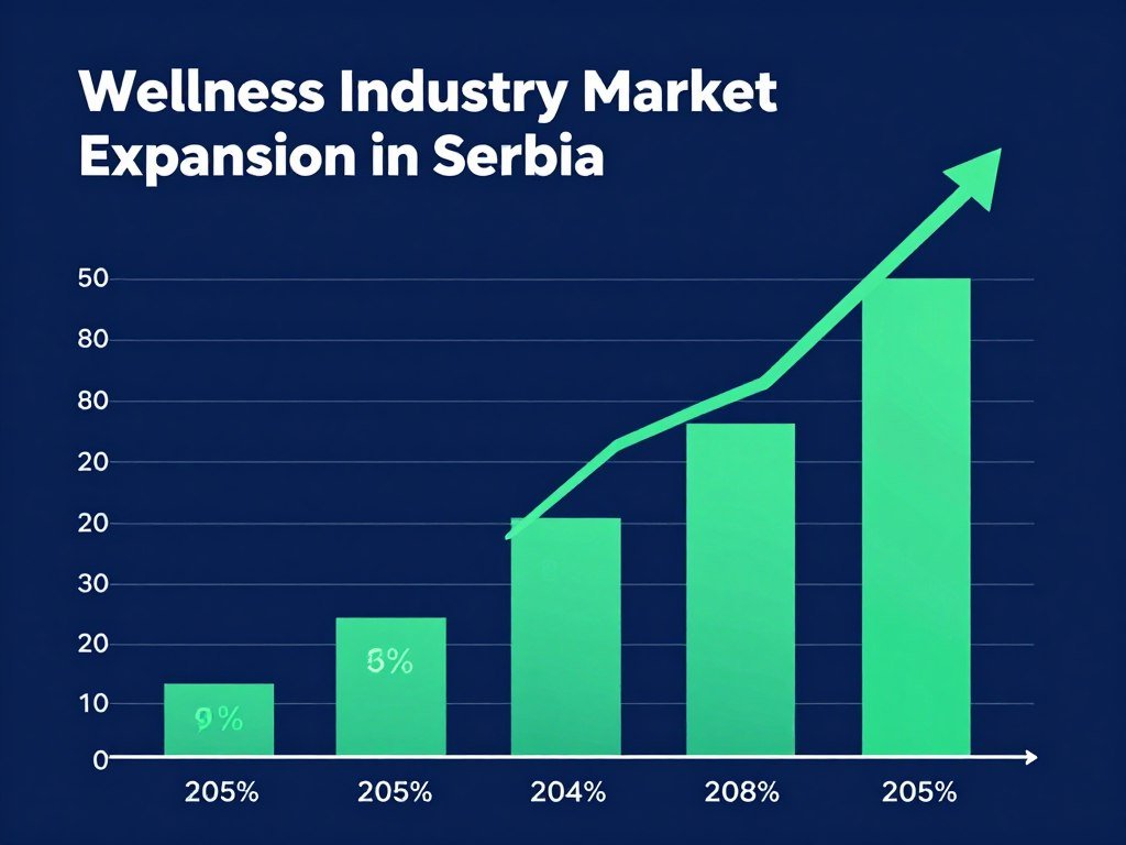 Grafikon rasta tržišta wellness usluga u Srbiji